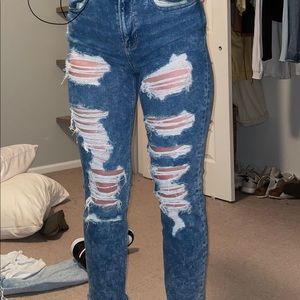 ripped mom jeans
